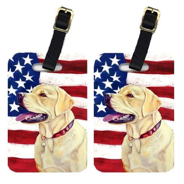 Carolines Treasures Carolines Treasures LH9008BT Pair Of USA American Flag With Labrador Luggage Tags LH9008BT - main